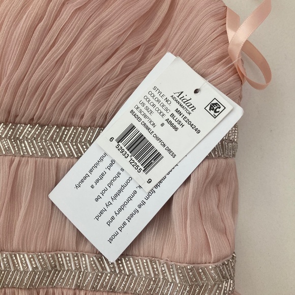 AIDAN BY AIDAN MATTOX CHIFFON BEADED EVENING DRESS - Picture 7 of 8